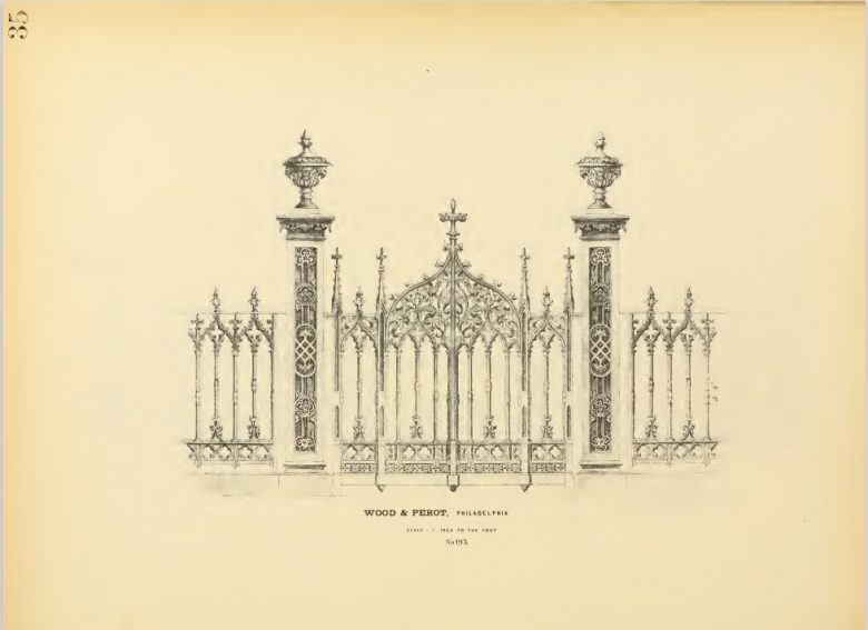 Wood and Perot, Robert Wood, cast iron gate, catalog