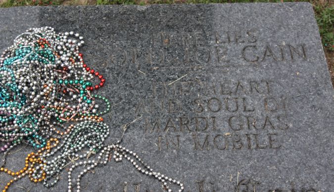 Joseph Cain, Mardi Gras, Church Street Cemetery