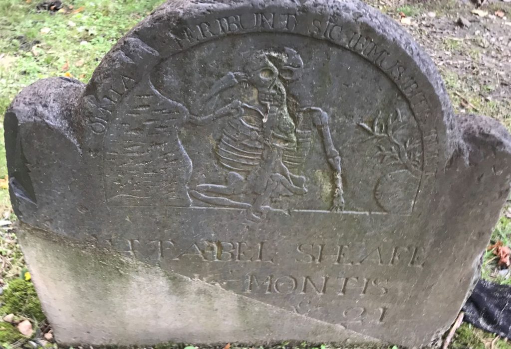 Quarles, Stonecutter of Boston, Sheafe, King's Chapel Burying Ground, Skeleton