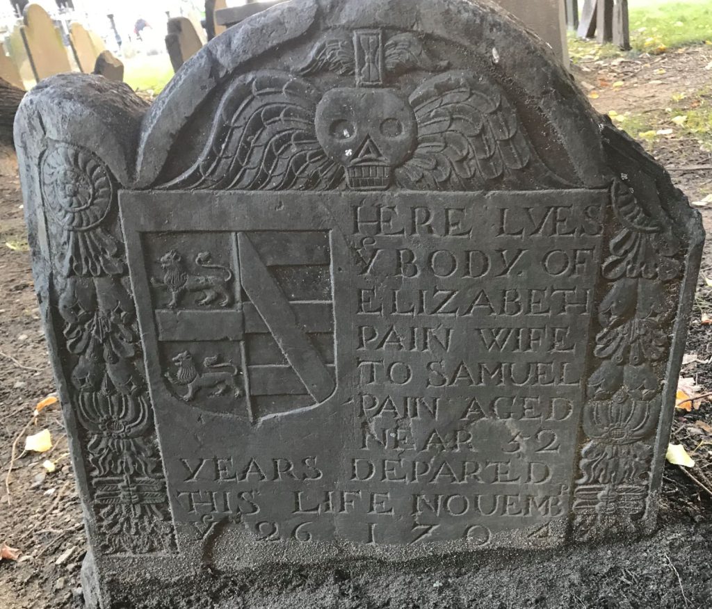 carver, Mumford, King's Chapel, Boston, Deaths Head, Coat of Arms