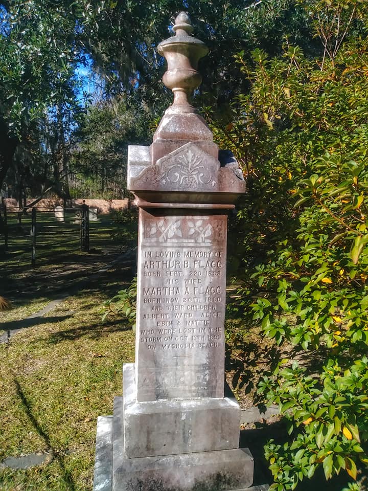 Flagg Family, d. 1893,
All Saints Episcopal Church Cemetery
Pawleys Island, Georgetown County, South Carolina