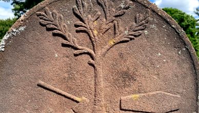 Story Stone, A Broken Branch, a Coffin and an Axe, Amos Pelton