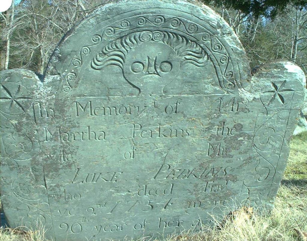 Martha Perkins, d. 1754, Hillcrest Cemetery, Plymouth, Massachusetts